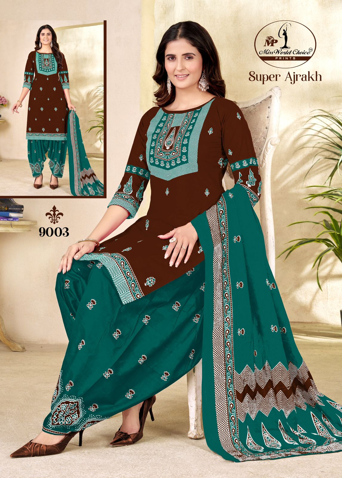 Super Ajrakh Vol 9 Miss World Choice Cotton Dress Material Supplier India