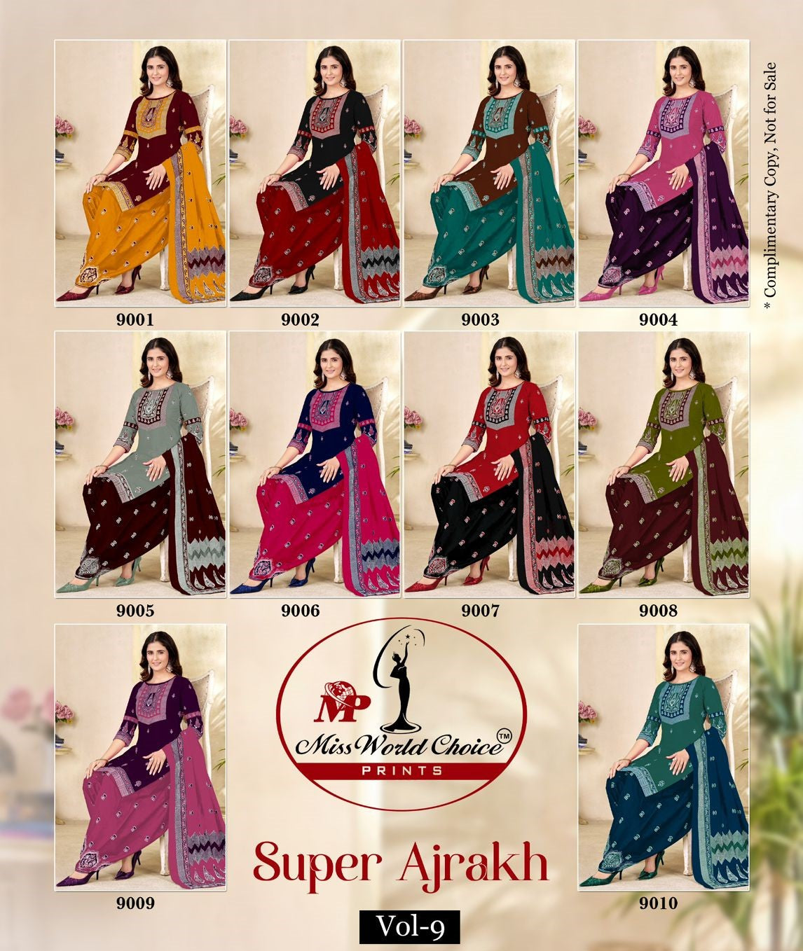 Super Ajrakh Vol 9 Miss World Choice Cotton Dress Material Supplier India