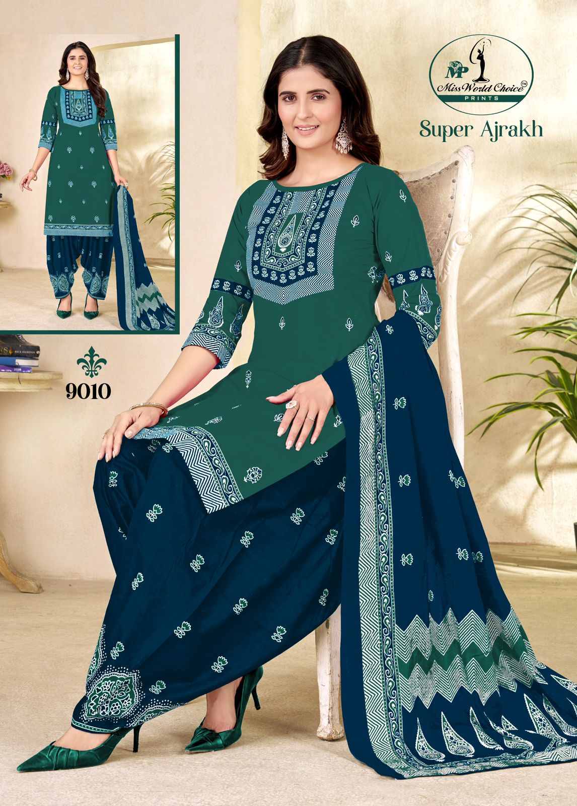 Super Ajrakh Vol 9 Miss World Choice Cotton Dress Material Supplier India