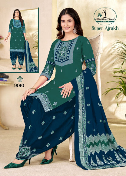 Super Ajrakh Vol 9 Miss World Choice Cotton Dress Material Supplier India