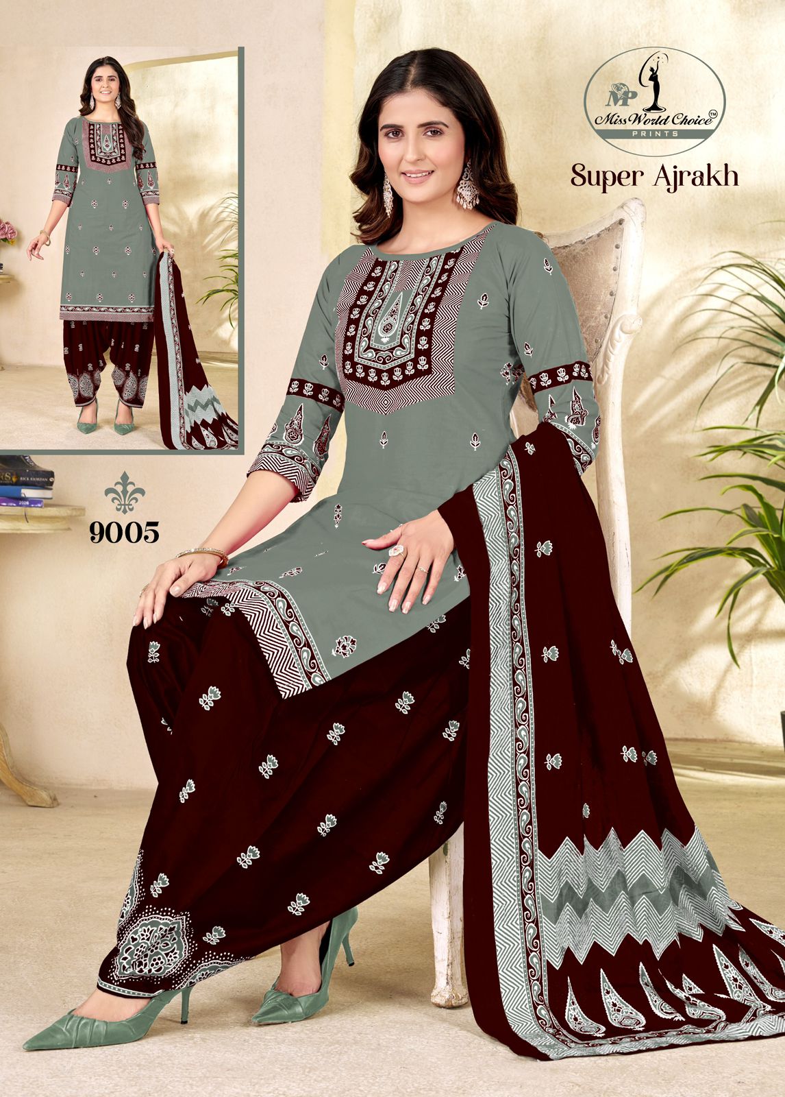Super Ajrakh Vol 9 Miss World Choice Cotton Dress Material Supplier India