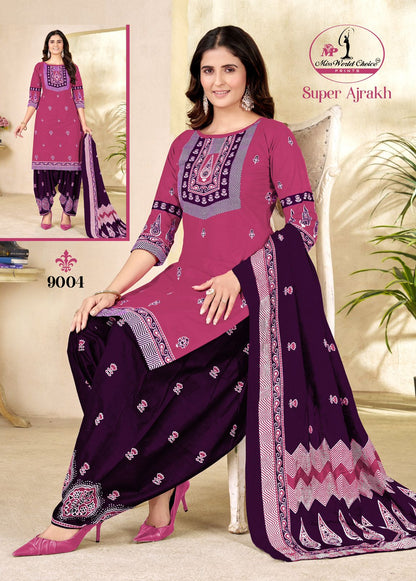 Super Ajrakh Vol 9 Miss World Choice Cotton Dress Material Supplier India
