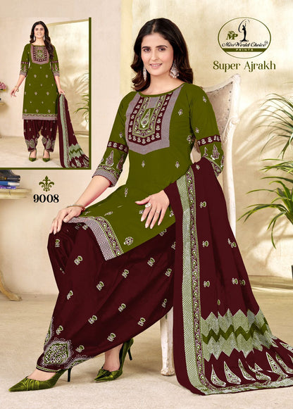 Super Ajrakh Vol 9 Miss World Choice Cotton Dress Material Supplier India