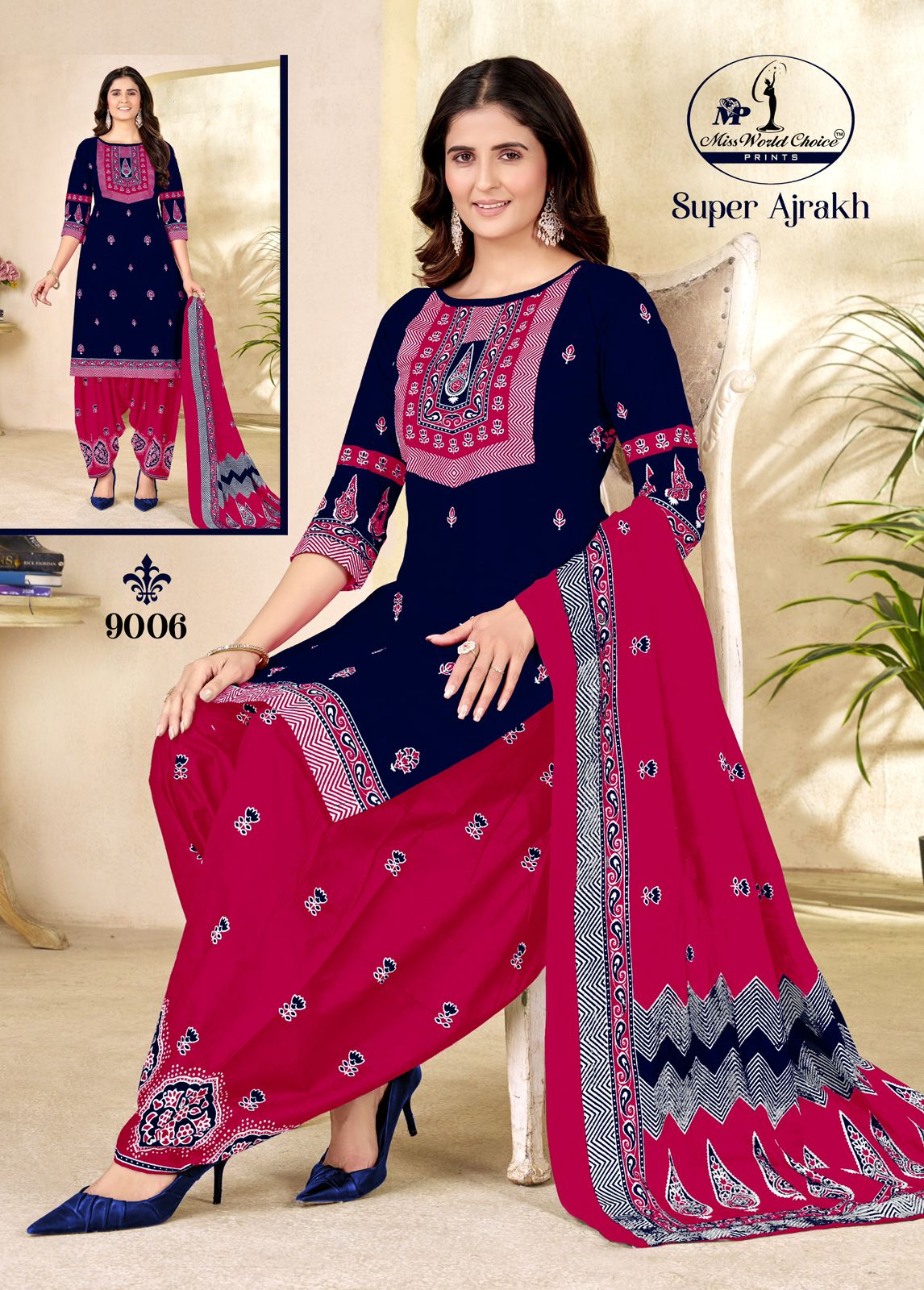 Super Ajrakh Vol 9 Miss World Choice Cotton Dress Material Supplier India