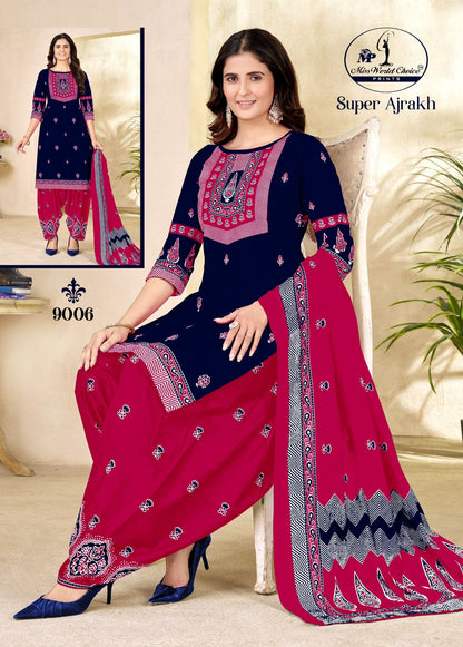 Super Ajrakh Vol 9 Miss World Choice Cotton Dress Material Supplier India
