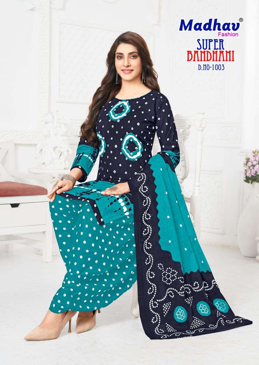 Super Bandhani Madhav Fashion Cotton Dress Material Manufacturer Ahmedabad