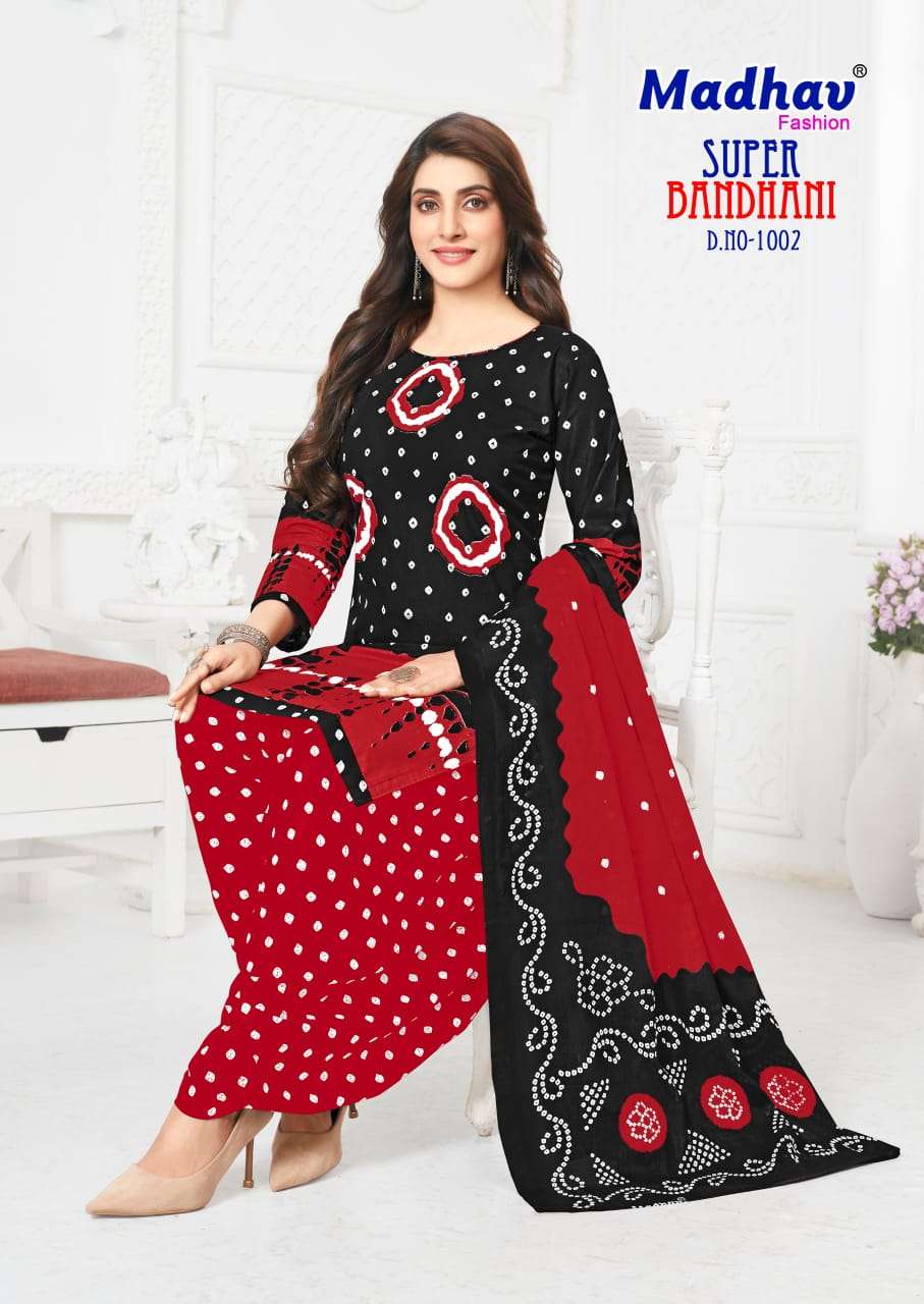 Super Bandhani Madhav Fashion Cotton Dress Material Manufacturer Ahmedabad