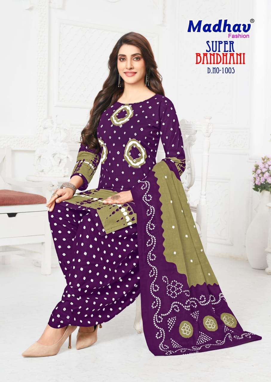 Super Bandhani Madhav Fashion Cotton Dress Material Manufacturer Ahmedabad