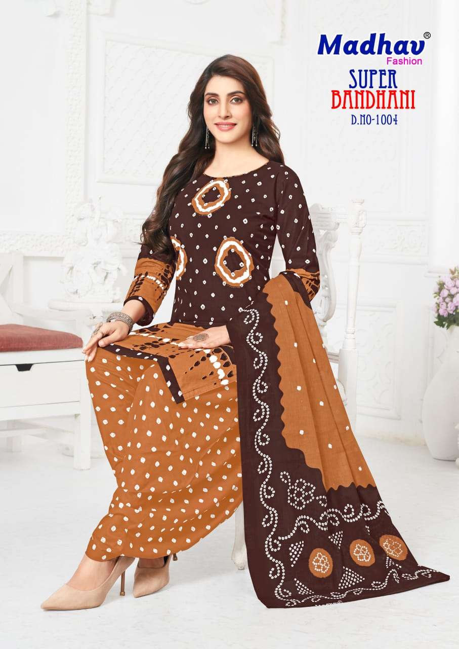 Super Bandhani Madhav Fashion Cotton Dress Material Manufacturer Ahmedabad