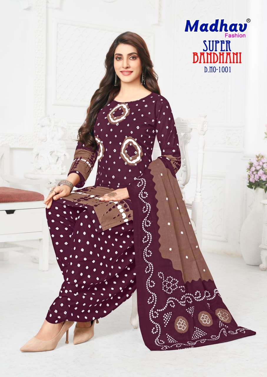 Super Bandhani Madhav Fashion Cotton Dress Material Manufacturer Ahmedabad
