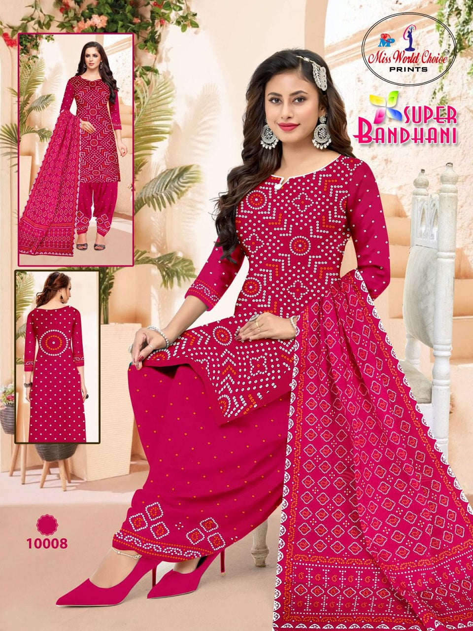 Super Bandhani Vol 10 Miss World Choice Cotton Dress Material Exporter Ahmedabad