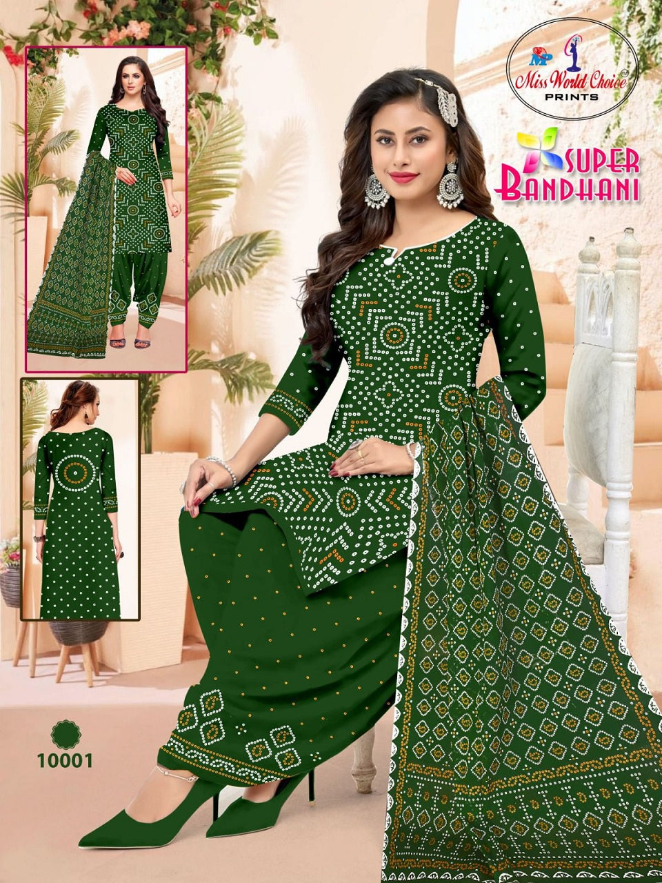 Super Bandhani Vol 10 Miss World Choice Cotton Dress Material Exporter Ahmedabad