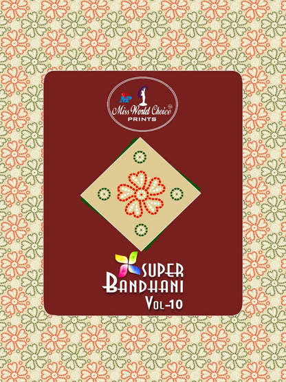 Super Bandhani Vol 10 Miss World Choice Cotton Dress Material Exporter Ahmedabad