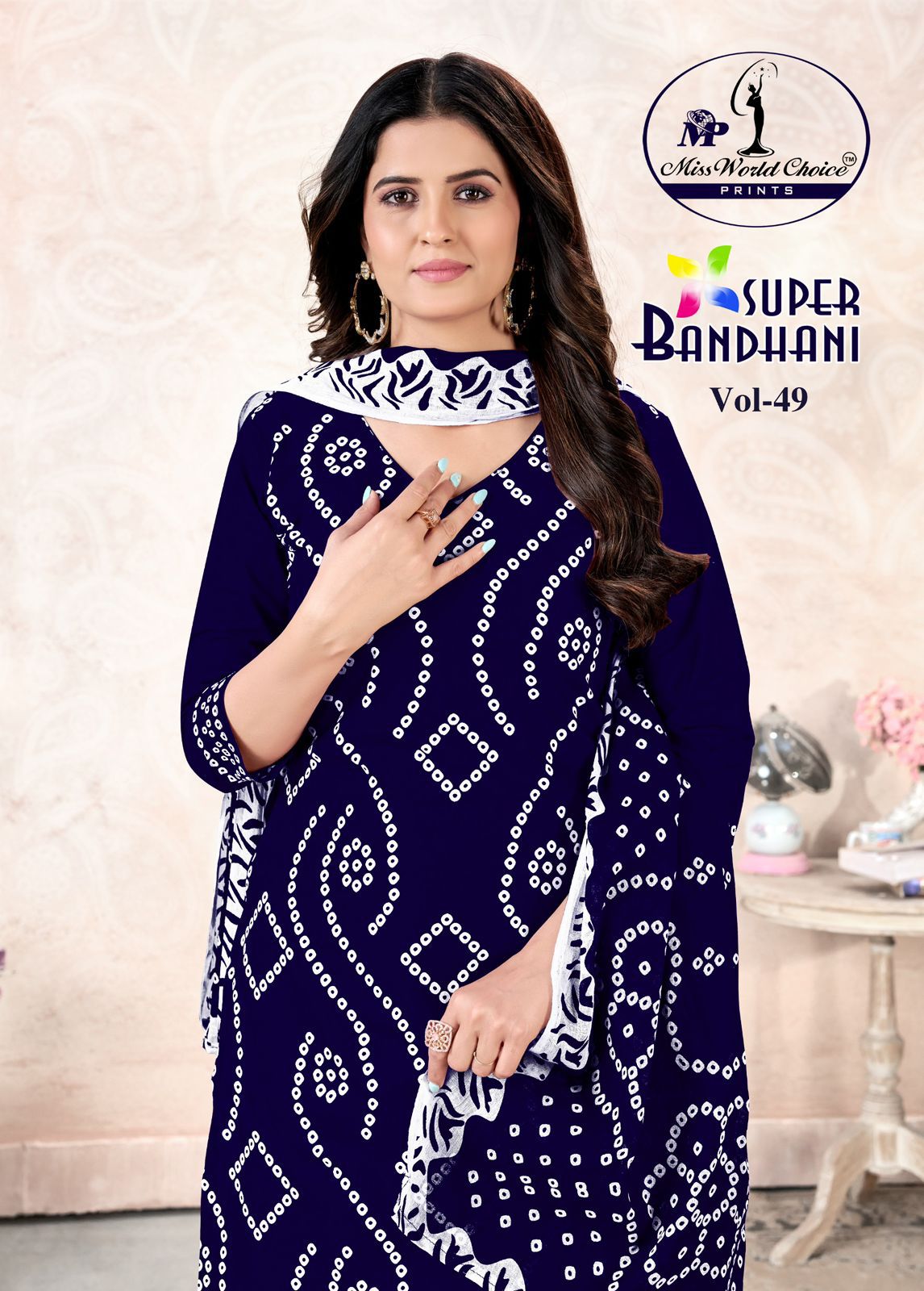 Super Bandhani Vol 49 Miss World Choice Cotton Dress Material Supplier India