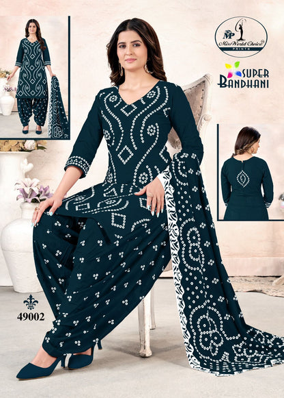Super Bandhani Vol 49 Miss World Choice Cotton Dress Material Supplier India