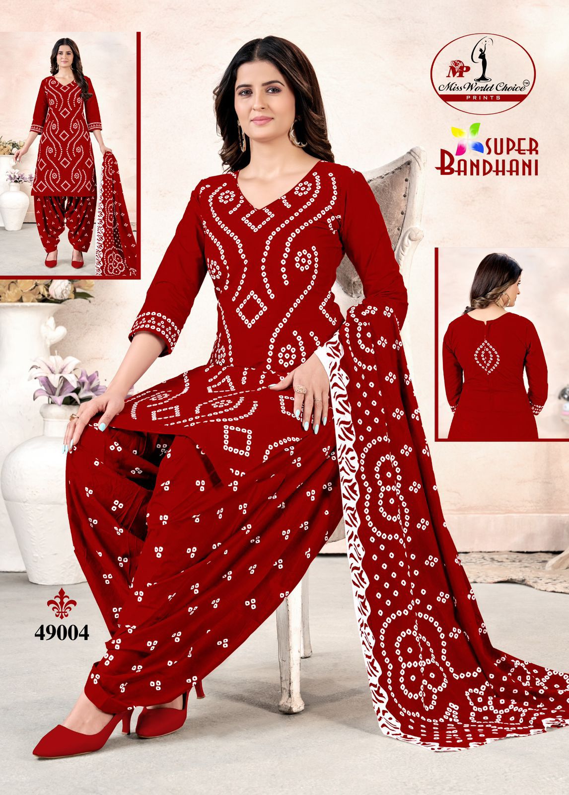 Super Bandhani Vol 49 Miss World Choice Cotton Dress Material Supplier India