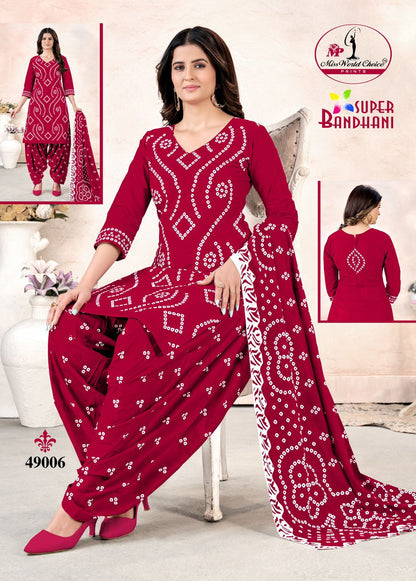 Super Bandhani Vol 49 Miss World Choice Cotton Dress Material Supplier India