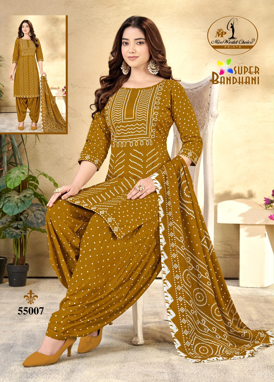 Super Bandhani Vol 55 Miss World Choice Cotton Dress Material Manufacturer Gujarat