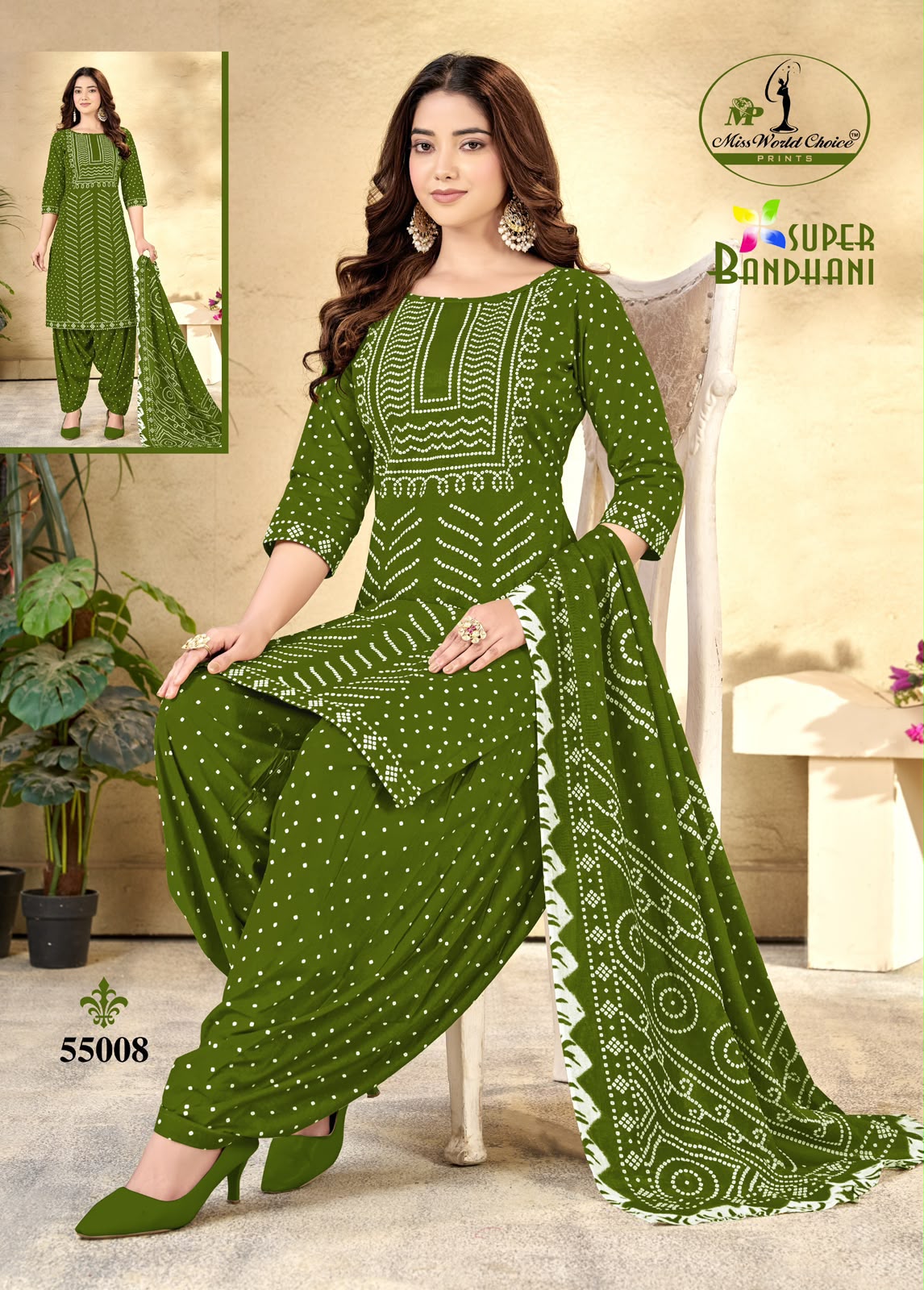 Super Bandhani Vol 55 Miss World Choice Cotton Dress Material Manufacturer Gujarat