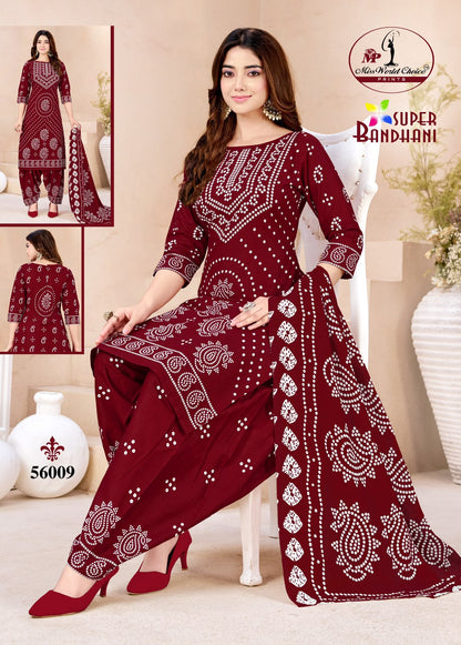 Super Bandhani Vol 56 Miss World Choice Cotton Dress Material Exporter India