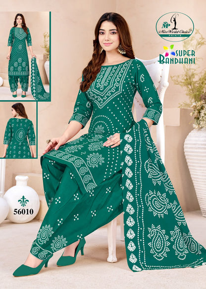 Super Bandhani Vol 56 Miss World Choice Cotton Dress Material Exporter India