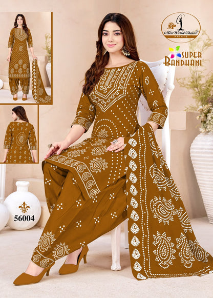 Super Bandhani Vol 56 Miss World Choice Cotton Dress Material Exporter India