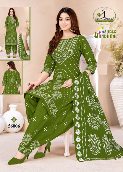 Super Bandhani Vol 56 Miss World Choice Cotton Dress Material Exporter India