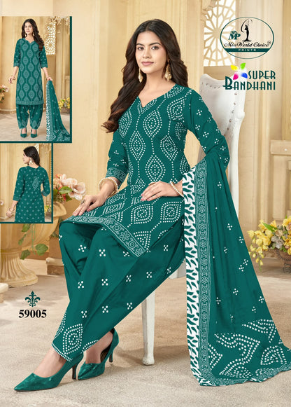 Super Bandhani Vol 59 Miss World Choice Cotton Dress Material Exporter