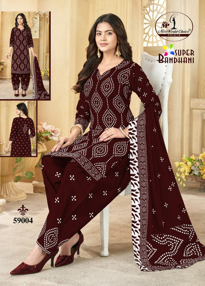 Super Bandhani Vol 59 Miss World Choice Cotton Dress Material Exporter