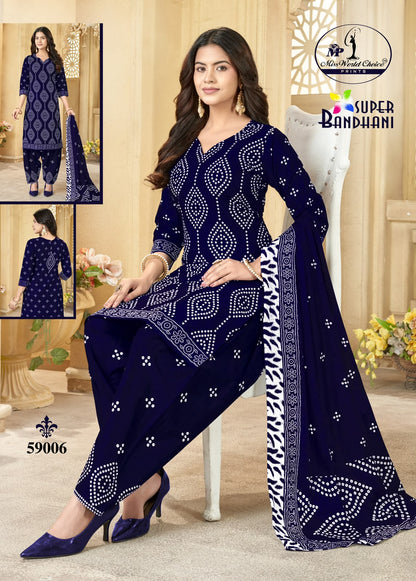 Super Bandhani Vol 59 Miss World Choice Cotton Dress Material Exporter