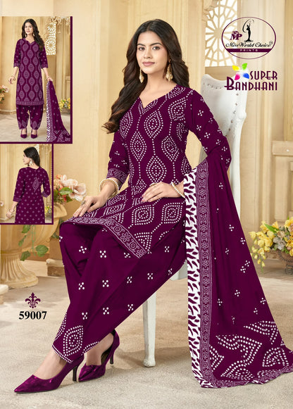 Super Bandhani Vol 59 Miss World Choice Cotton Dress Material Exporter