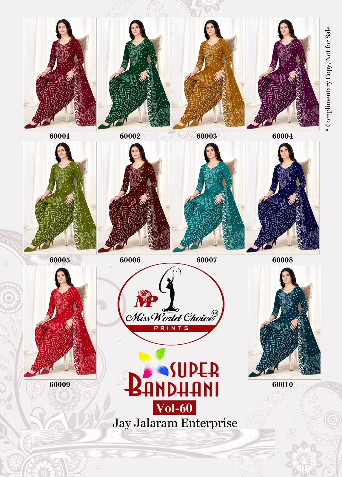 Super Bandhani Vol 60 Miss World Choice Cotton Dress Material Wholesaler