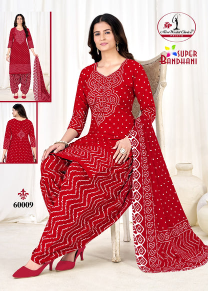 Super Bandhani Vol 60 Miss World Choice Cotton Dress Material Wholesaler