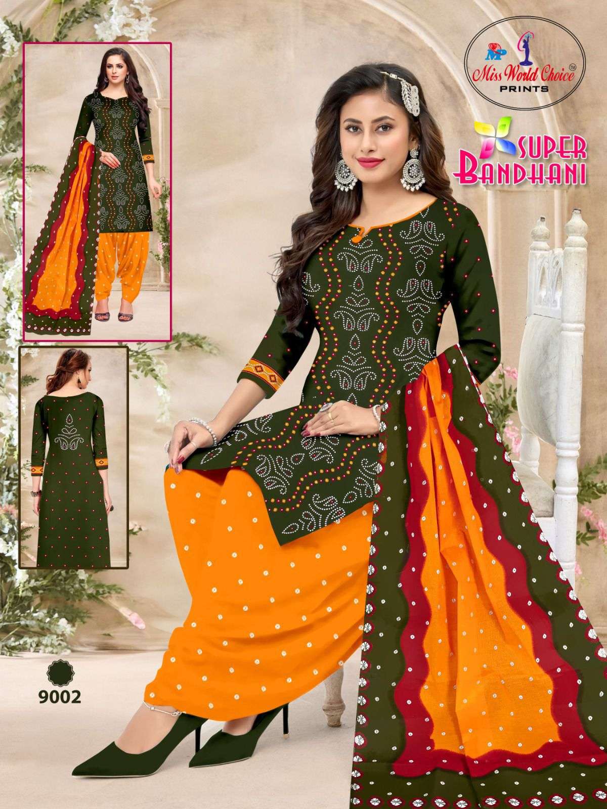 Super Bandhani Vol 9 Miss World Choice Cotton Dress Material Exporter India