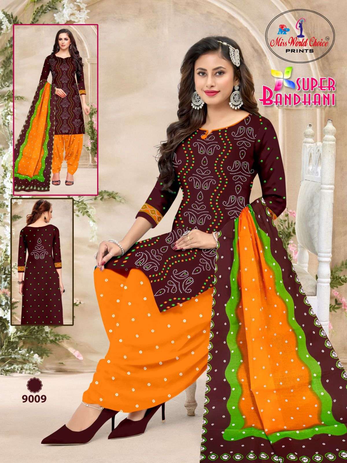 Super Bandhani Vol 9 Miss World Choice Cotton Dress Material Exporter India
