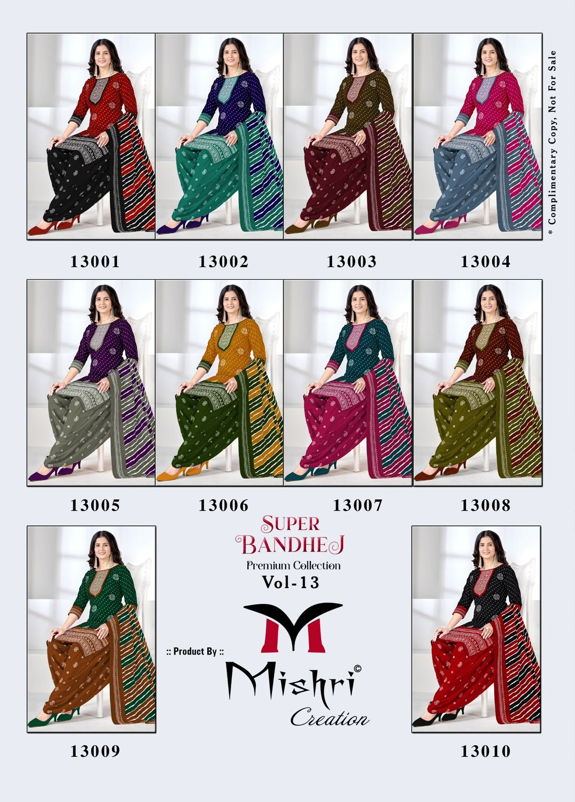 Super Bandhej Vol 13 Mishri Cotton Dress Material Wholesale Price