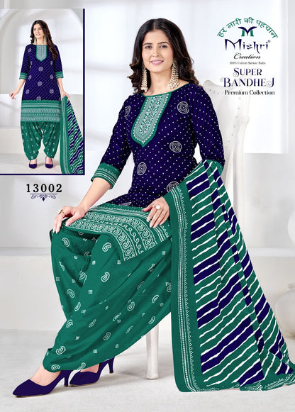 Super Bandhej Vol 13 Mishri Cotton Dress Material Wholesale Price