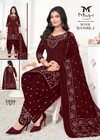Super Bandhej Vol 3 Mishri Cotton Dress Material Manufacturer Gujarat