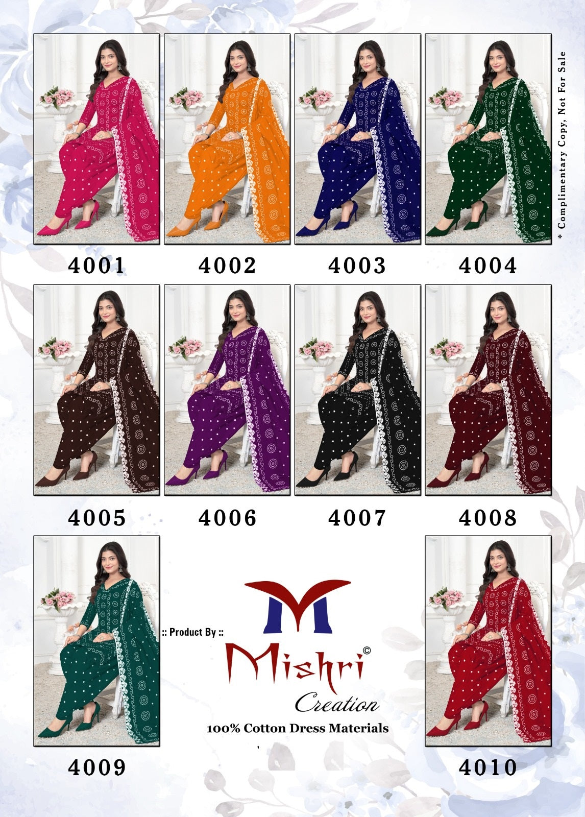 Super Bandhej Vol 4 Mishri Cotton Dress Material Supplier India