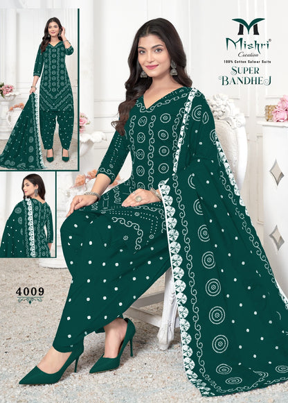Super Bandhej Vol 4 Mishri Cotton Dress Material Supplier India