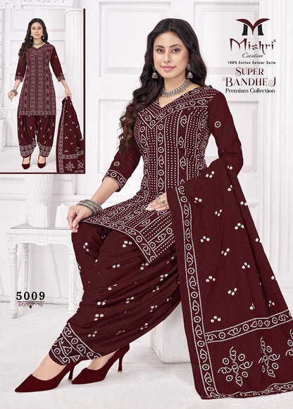Super Bandhej Vol 5 Mishri Cotton Dress Material Wholesaler
