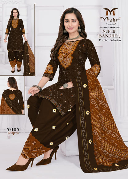 Super Bandhej Vol 7 Mishri Cotton Dress Material Wholesaler Gujarat