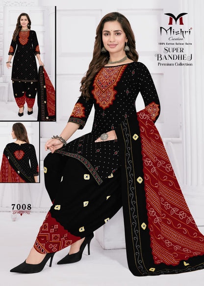Super Bandhej Vol 7 Mishri Cotton Dress Material Wholesaler Gujarat