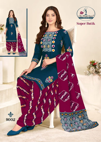 Super Batik Vol 9 Miss World Choice Cotton Dress Material Exporter India