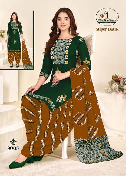 Super Batik Vol 9 Miss World Choice Cotton Dress Material Exporter India
