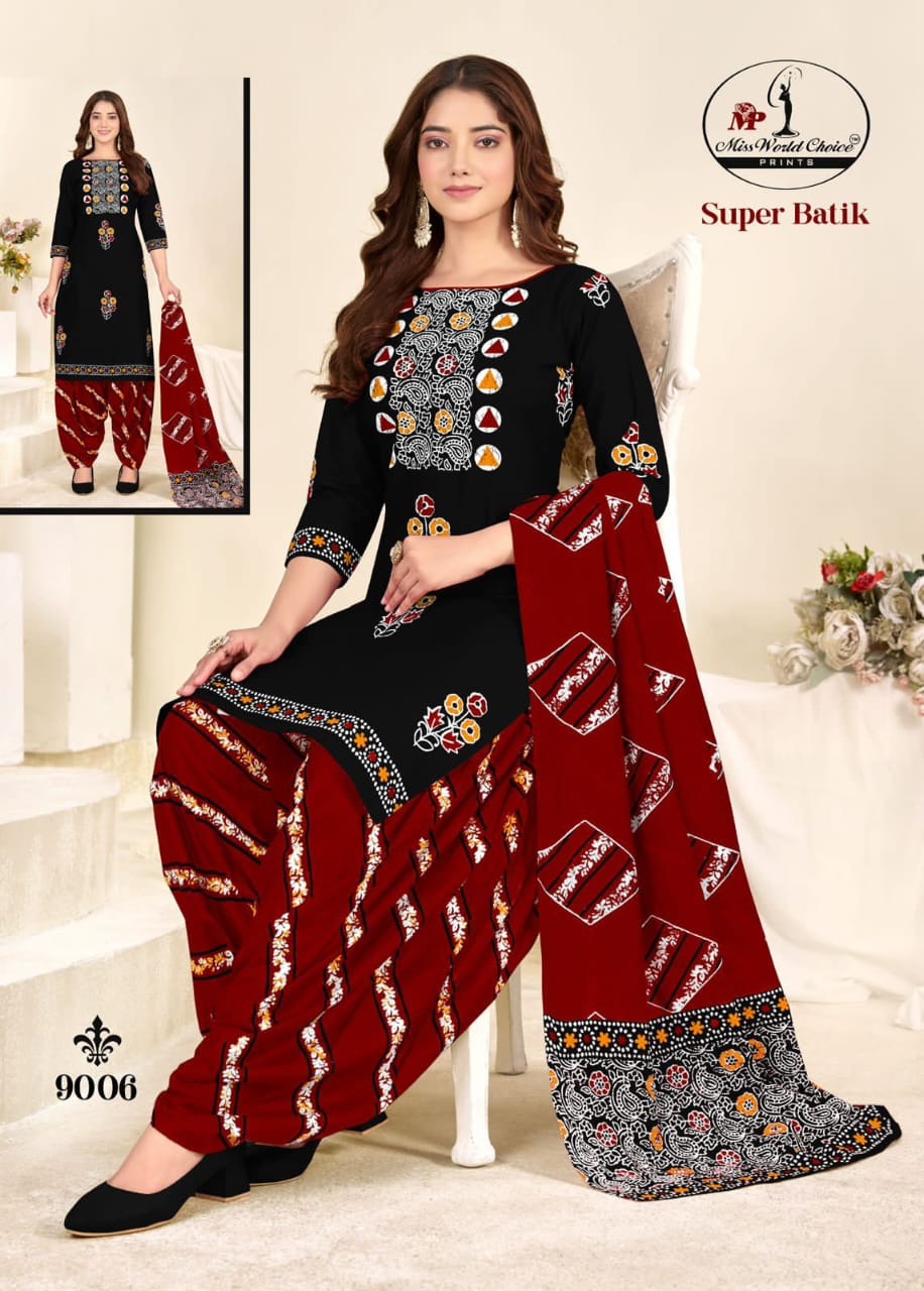Super Batik Vol 9 Miss World Choice Cotton Dress Material Exporter India