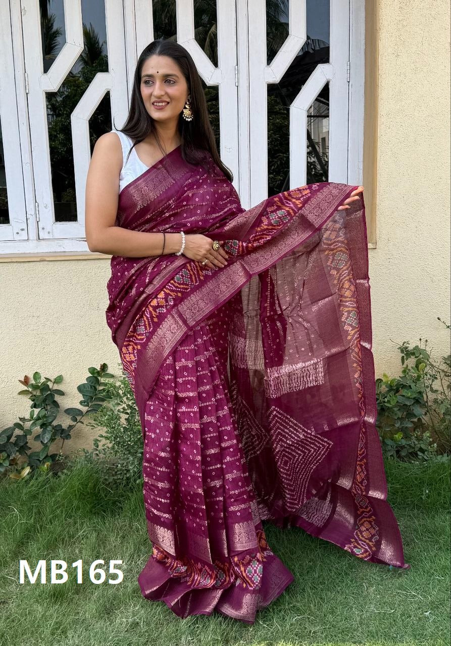 Super Candy Cotton Bandhani Mira Bela Sarees Manufacturer Gujarat