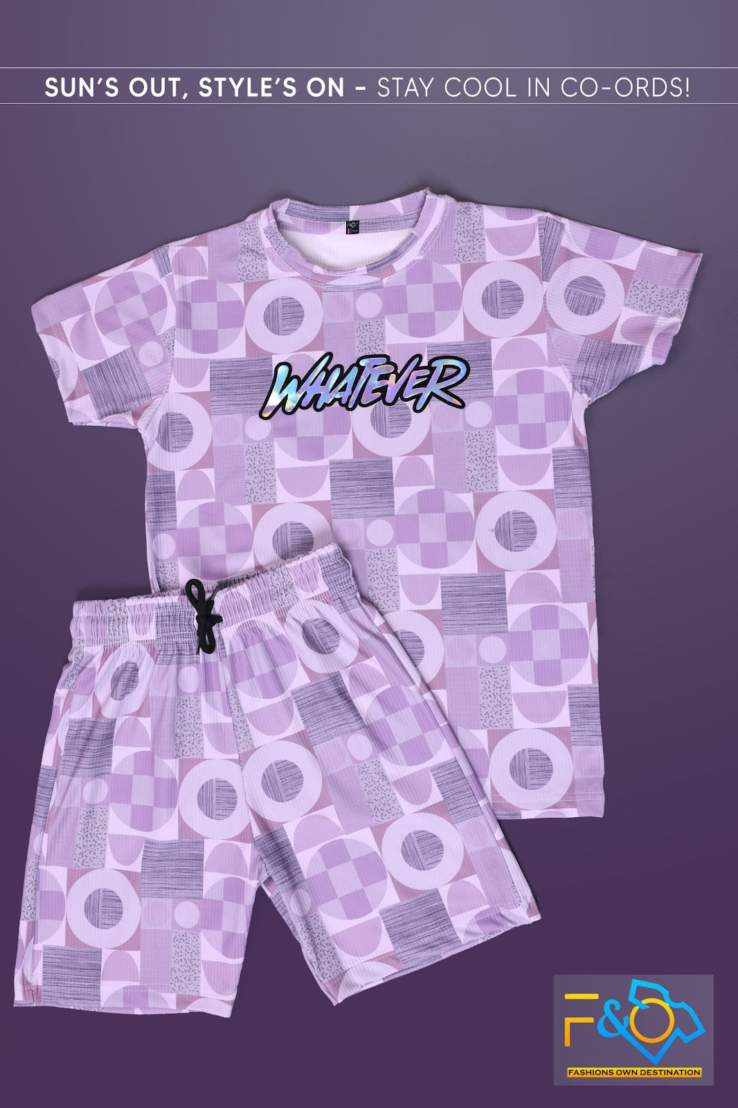 Super Duper Cool F&O Rib Boys Shorts Set Wholesale