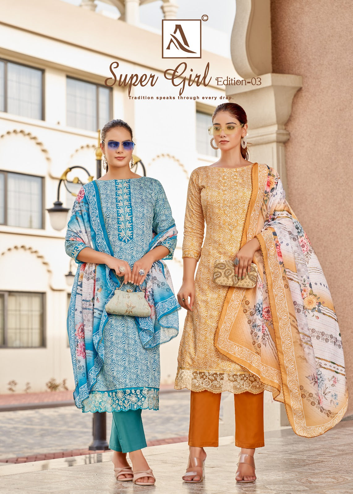 Super Girl Edition 3 Alok Zam Cotton Karachi Salwar Suits Manufacturer India