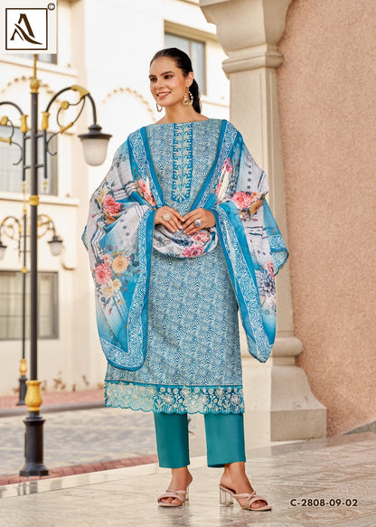 Super Girl Edition 3 Alok Zam Cotton Karachi Salwar Suits Manufacturer India